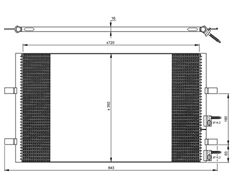 Condenser, air conditioning EASY FIT 35846 NRF, Image 7