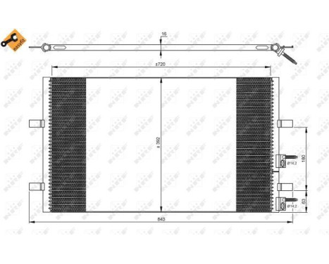 Condenser, air conditioning EASY FIT 35846 NRF, Image 5