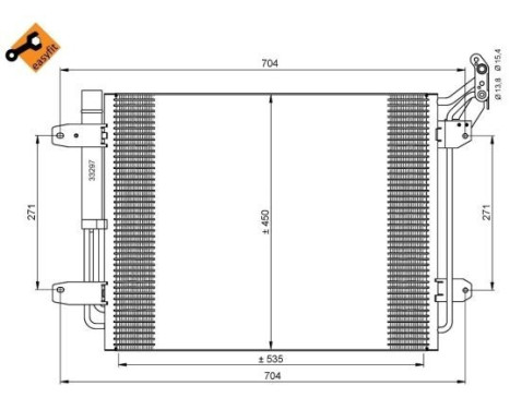 Condenser, air conditioning EASY FIT 35848 NRF, Image 3