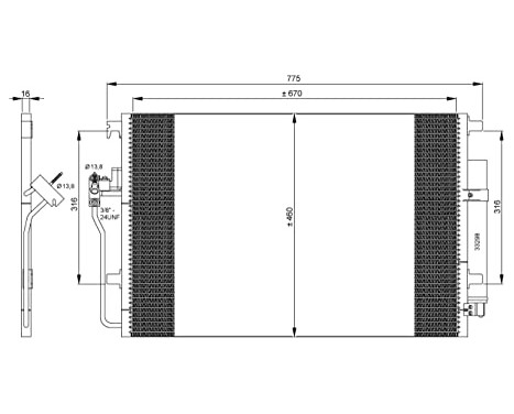 Condenser, air conditioning EASY FIT 35849 NRF, Image 3