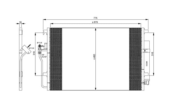 Condenser, air conditioning EASY FIT 35849 NRF, Image 3