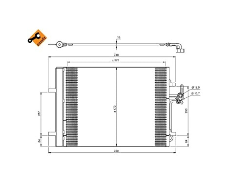 Condenser, air conditioning EASY FIT 35850 NRF, Image 2