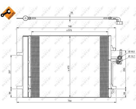 Condenser, air conditioning EASY FIT 35850 NRF, Image 7