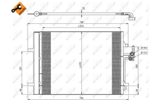 Condenser, air conditioning EASY FIT 35850 NRF, Image 6
