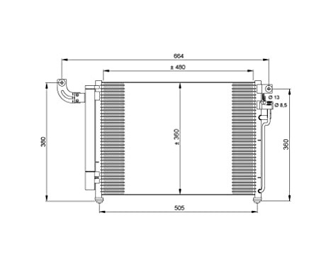 Condenser, air conditioning EASY FIT 35852 NRF, Image 6