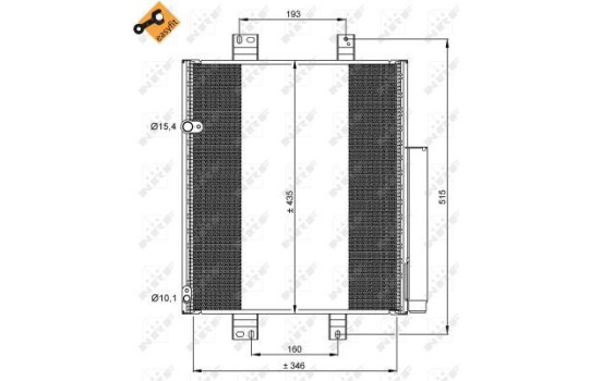 Condenser, air conditioning EASY FIT 35853 NRF, Image 6