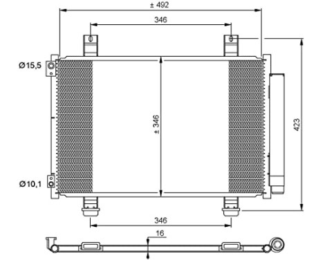 Condenser, air conditioning EASY FIT 35854 NRF, Image 7