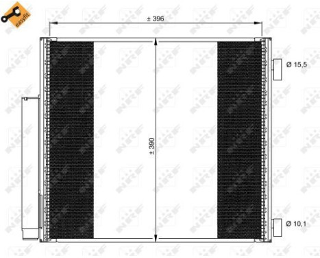 Condenser, air conditioning EASY FIT 35859 NRF, Image 2