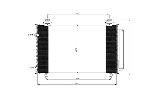 Condenser, air conditioning EASY FIT 35861 NRF