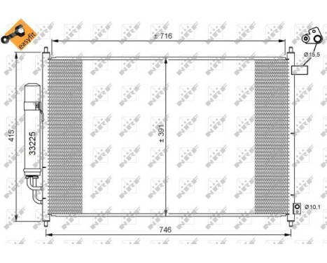 Condenser, air conditioning EASY FIT 35866 NRF, Image 2