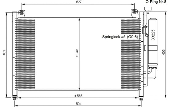 Condenser, air conditioning EASY FIT 35870 NRF, Image 2