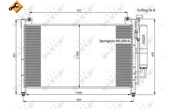Condenser, air conditioning EASY FIT 35870 NRF, Image 3
