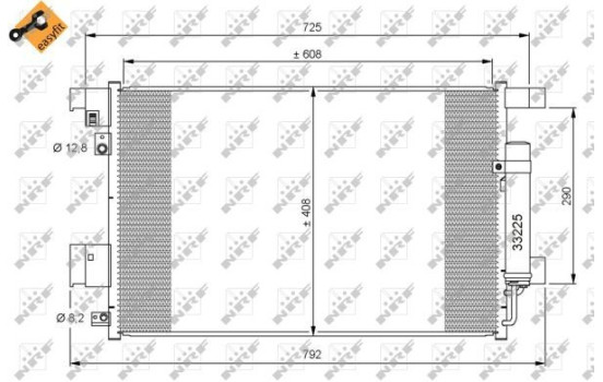 Condenser, air conditioning EASY FIT 35872 NRF, Image 3