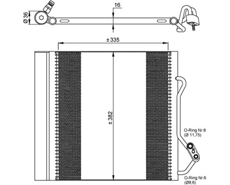 Condenser, air conditioning EASY FIT 35874 NRF