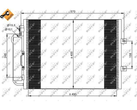 Condenser, air conditioning EASY FIT 35879 NRF, Image 7