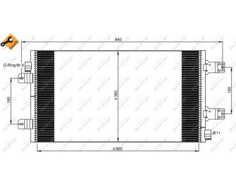 Condenser, air conditioning EASY FIT 35880 NRF, Image 6