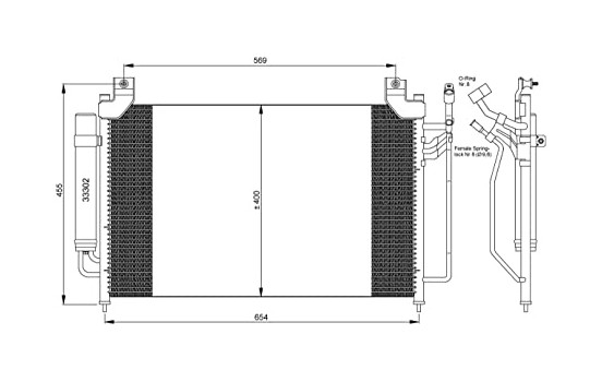 Condenser, air conditioning EASY FIT 35881 NRF, Image 5