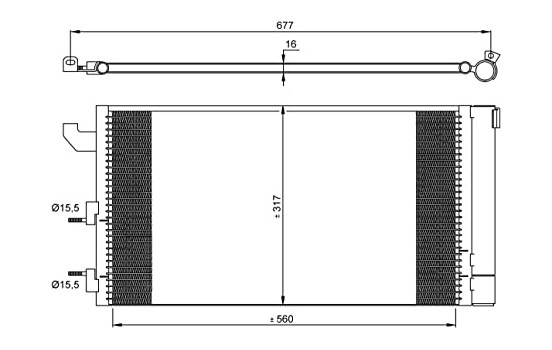 Condenser, air conditioning EASY FIT 35883 NRF, Image 2