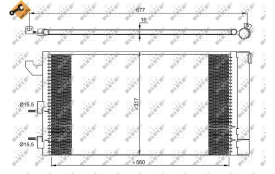 Condenser, air conditioning EASY FIT 35883 NRF, Image 3
