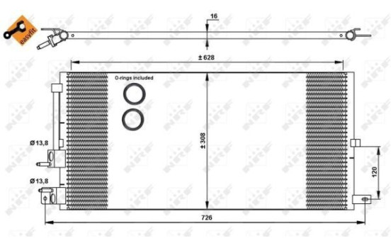 Condenser, air conditioning EASY FIT 35885 NRF, Image 4