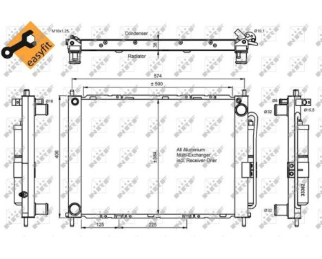 Condenser, air conditioning EASY FIT 35886 NRF, Image 5