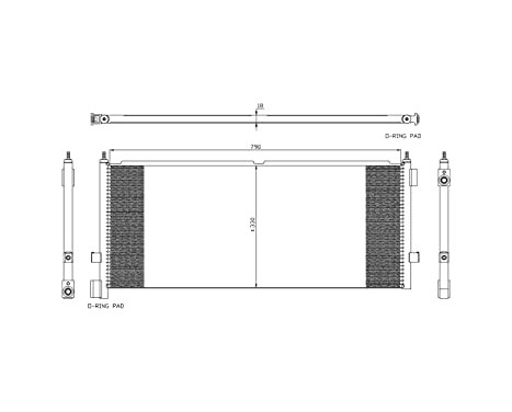 Condenser, air conditioning EASY FIT 35892 NRF, Image 2