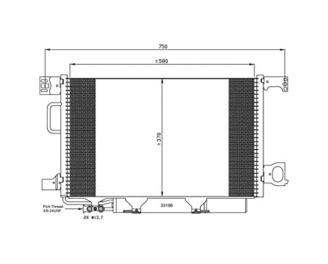 Condenser, air conditioning EASY FIT 35893 NRF, Image 2