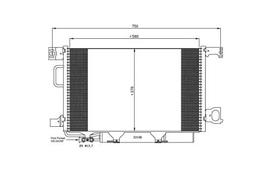 Condenser, air conditioning EASY FIT 35893 NRF, Image 2