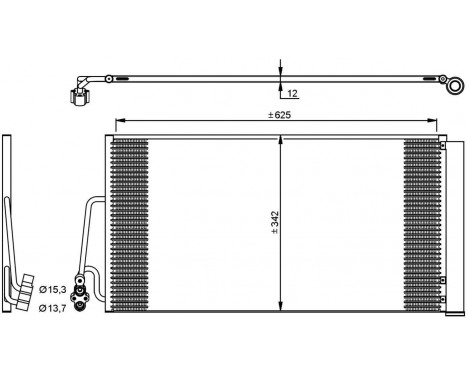 Condenser, air conditioning EASY FIT 35898 NRF, Image 2