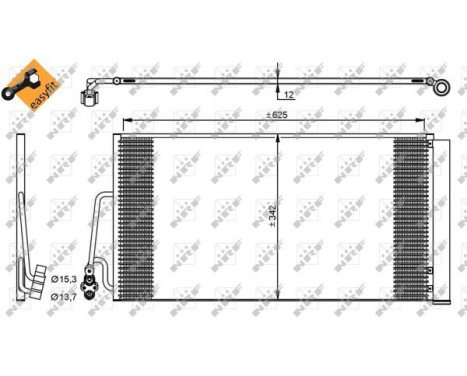 Condenser, air conditioning EASY FIT 35898 NRF, Image 7