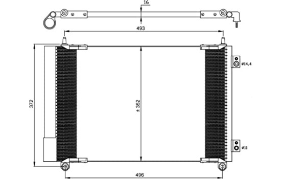 Condenser, air conditioning EASY FIT 35899 NRF, Image 7