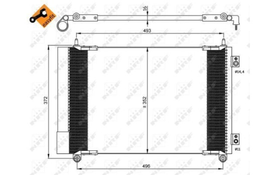 Condenser, air conditioning EASY FIT 35899 NRF, Image 5