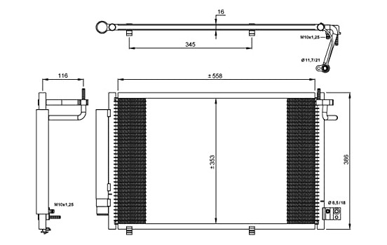Condenser, air conditioning EASY FIT 35903 NRF, Image 3