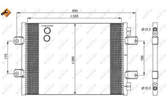 Condenser, air conditioning EASY FIT 35909 NRF, Image 5