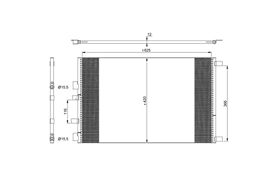 Condenser, air conditioning EASY FIT 35913 NRF, Image 2