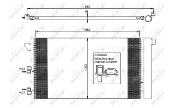 Condenser, air conditioning EASY FIT 35921 NRF, Image 3