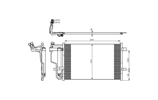 Condenser, air conditioning EASY FIT 35922 NRF, Image 2