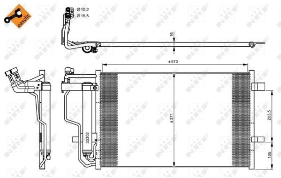 Condenser, air conditioning EASY FIT 35922 NRF, Image 3