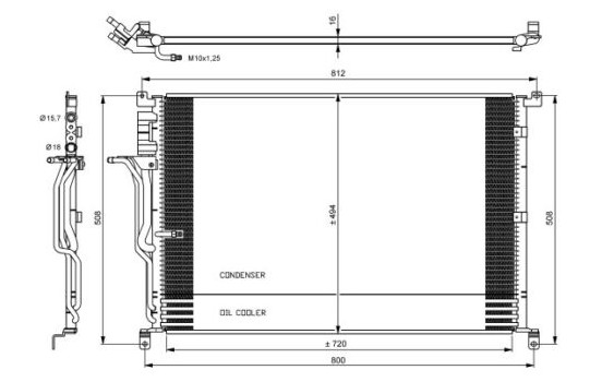 Condenser, air conditioning EASY FIT 35923 NRF, Image 7