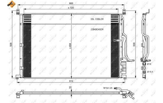 Condenser, air conditioning EASY FIT 35923 NRF, Image 6