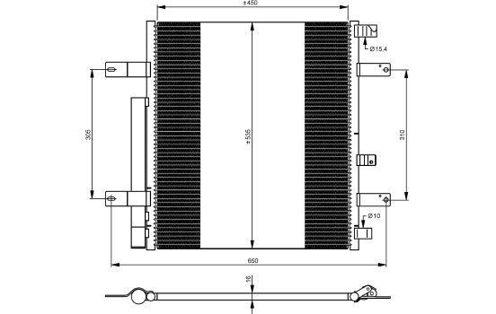 Condenser, air conditioning EASY FIT 35925 NRF, Image 6