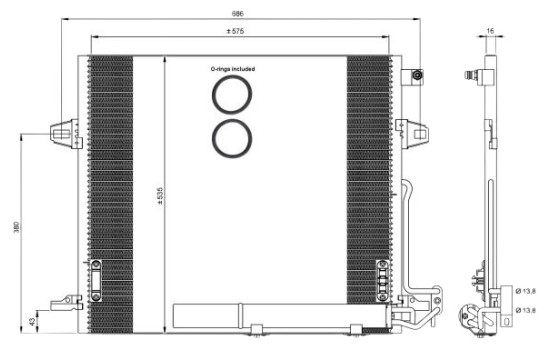 Condenser, air conditioning EASY FIT 35927 NRF, Image 5