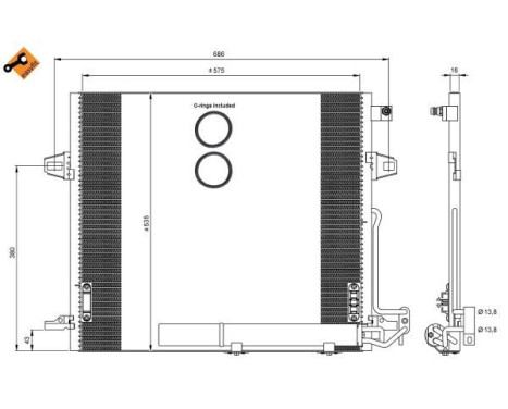 Condenser, air conditioning EASY FIT 35927 NRF, Image 6