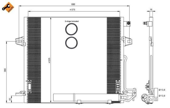 Condenser, air conditioning EASY FIT 35927 NRF, Image 6
