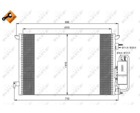 Condenser, air conditioning EASY FIT 35929 NRF, Image 4