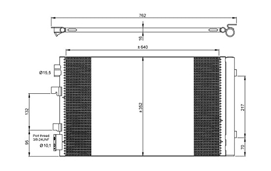 Condenser, air conditioning EASY FIT 35938 NRF, Image 2