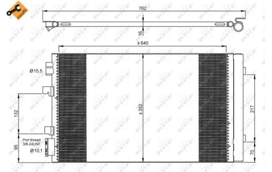 Condenser, air conditioning EASY FIT 35938 NRF