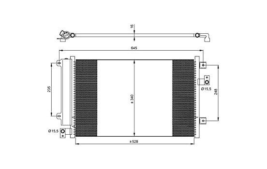 Condenser, air conditioning EASY FIT 35942 NRF, Image 2