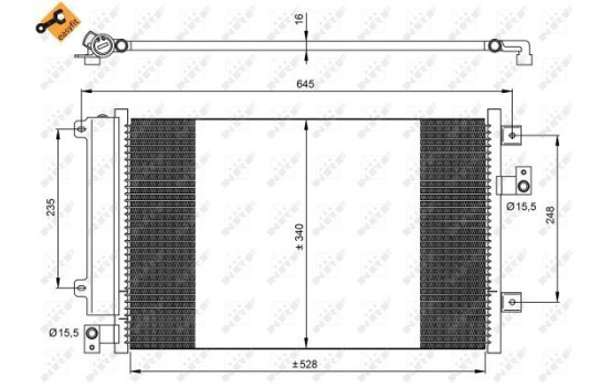 Condenser, air conditioning EASY FIT 35942 NRF, Image 3