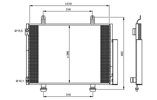 Condenser, air conditioning EASY FIT 35944 NRF, Image 3